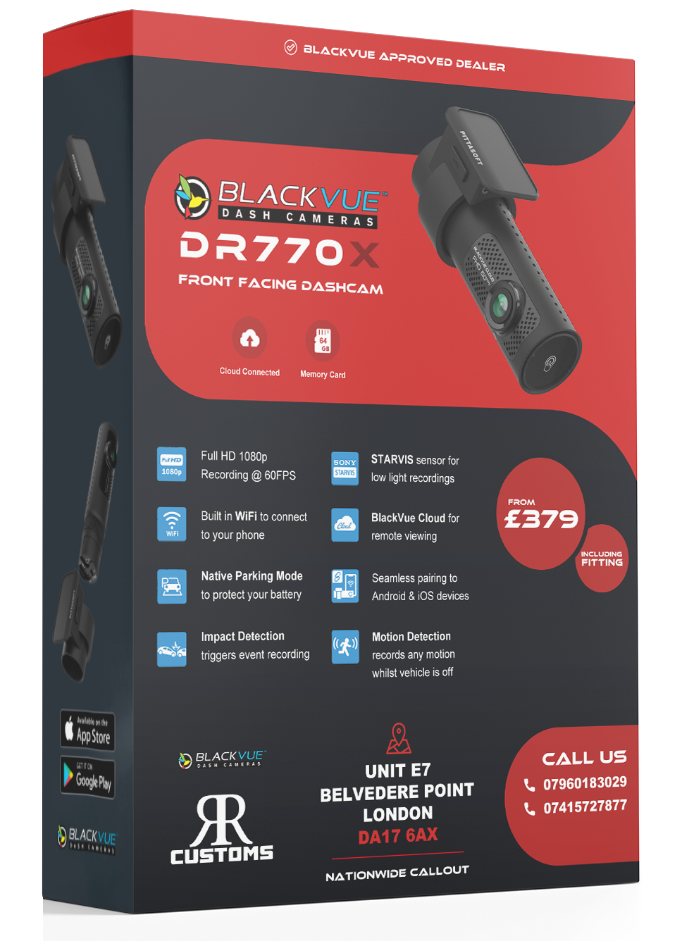 Blackvue DR770X Front facing dashcam