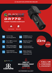 Blackvue DR770X Front facing dashcam