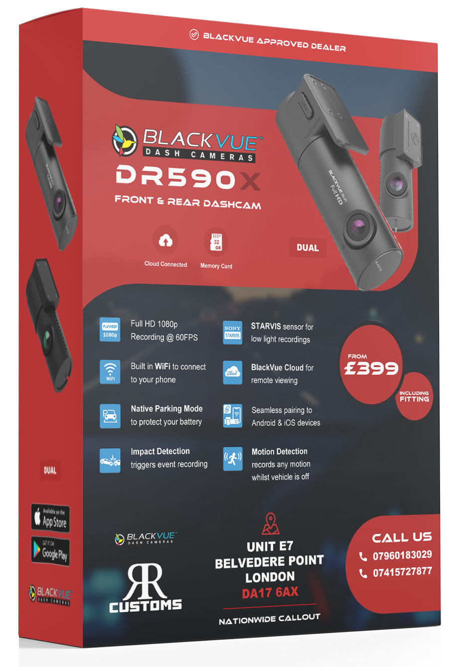 Blackvue DR590X Front and rear dashcam