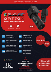 Blackvue DR770x Front and rear dashcam