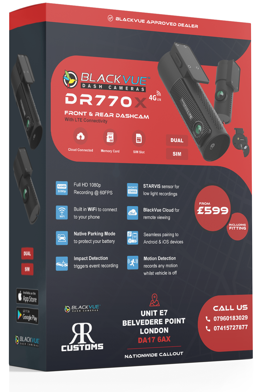 Blackvue DR770X LTE Front & Rear Dashcam